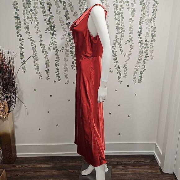 Lovely Cowl-Neck Midi Tank Dress Sz 10 - Picture 8 of 12